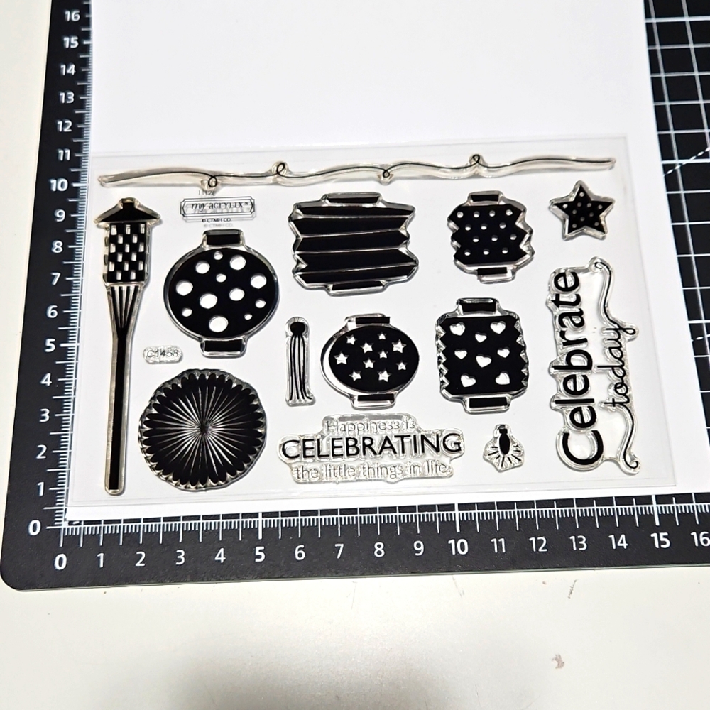 Paper Lantern CTMH Clear stamp set my Acrylix